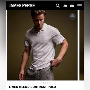James Perse Linen Blend Polo